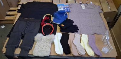 many items that are sitting on a pallet on the floor