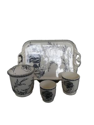 a picture of a tray with cups and a tray with a tray