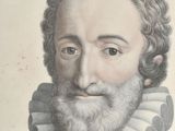 an old painting of a man with a beard and a ruffled collar