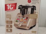 packaging of a blender sitting on top of a counter next to a window
