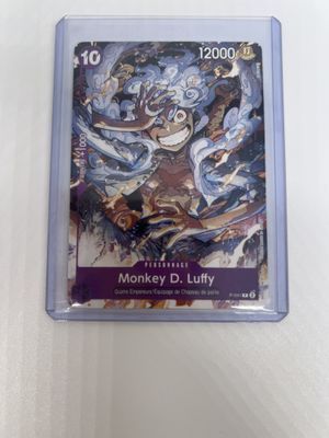 a close up of a card in a plastic case on a table