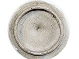 a close up view of a vase with a white background