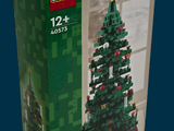 a box with a lego christmas tree inside of it