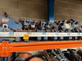 many different types of machinery on the shelf