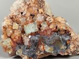 a close up of a rock with a lot of crystals on it