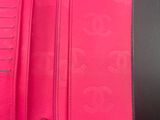 chanel pink leather wallet with cc logo