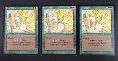 three cards with a picture of a woman and a man on them