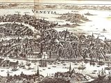 an old map of a city with lots of buildings on it