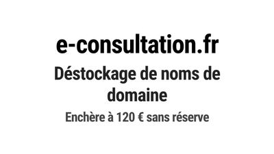 Nom de domaine e-consultation.fr.