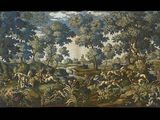 an image of a painting of a group of people riding horses