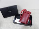michael korsh red leather cross body bag with red strap