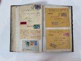 a book with a bunch of stamps inside of it