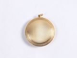 an image of a close up of a gold locke on a white background