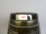 a close up of a wine bottle with a label on it
