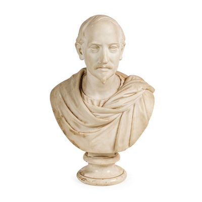 SCULPTEUR DU 19ÈME SIÈCLE Deux bustes de gentilshommes