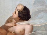 a painting of a woman with a veil on her head