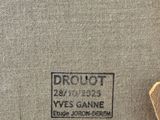 an image of a close up of a piece of fabric with a bird on it