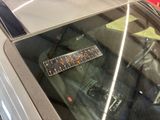 a sticker on the back window of a car