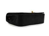 chanel black quilted lambskin clutch bag