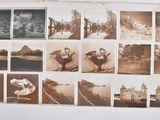 an old black and white photo of a bunch of pictures
