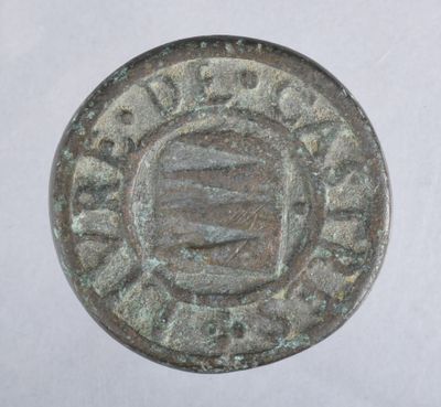 Poids de ville de CASTRES en bronze d'une livre. Gaillardie … - Photo 1