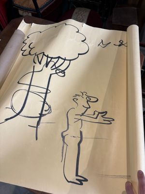 PIEM Deux dessins au feutre, l'un signé et daté.