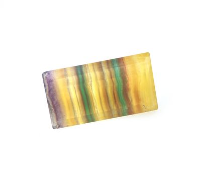 FLUORITE arc en ciel sur papier, dans les tons jaune, vert e…