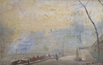 Paul de FRICK (1864-1935) Les quais embrumés