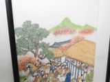 a picture of a picture of people in a village