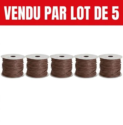 lot de 5 bobines de ficelle cirée marron pour les loisirs créatifs et l'artisanat