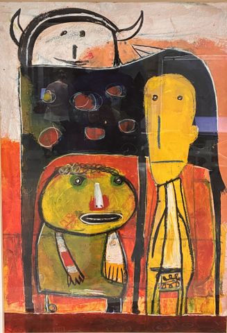 Kamel BERKOUK (1967) « Torero ». Acrylique. Signé en bas à droite...