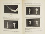 an open book with a picture of a man holding a sword