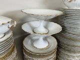 a lot of plates stacked on top of each other