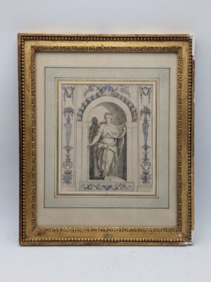 a framed picture of a woman holding a child in her arms