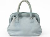 leather handbag on a white background with clippings for text