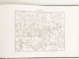 an open book with a drawing of a map on it