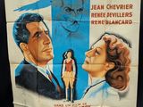 an old movie poster of a man and a woman staring at each other