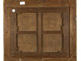 an old wooden window with a glass pane in the middle