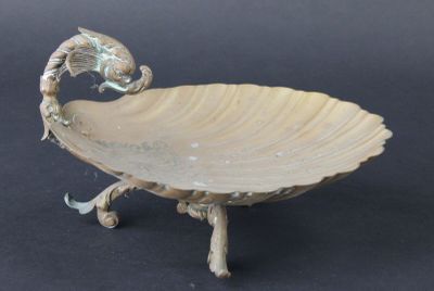 Coupe vide-poche en laiton en forme de coquillage, la prise … - Photo 1