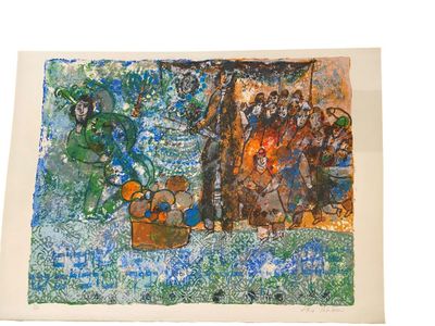 a picture of a painting of a group of people