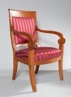Paire de fauteuils en merisier, les accotoirs terminés en cr… (photo 3)