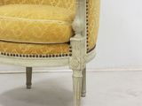 an image of a chair with a yellow upholstered upholstered seat