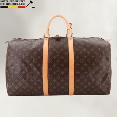 louis vuitton keepall bag in monogram canvas and leather
