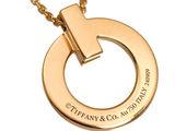 tiffany & co 18k yellow gold open circle pendant necklace