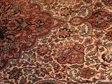 a large oriental rug on the floor in a room