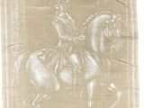 an image of a drawing of a man on a horse