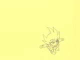 une image représentant un dessin du jeune Gohan volant dans les airs