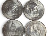 four quarters of the united states are shown on a white background