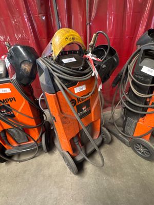 several different types of welding equipment are lined up on the floor