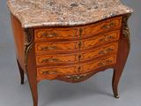 an image of a marble top chest of drawers on a stand